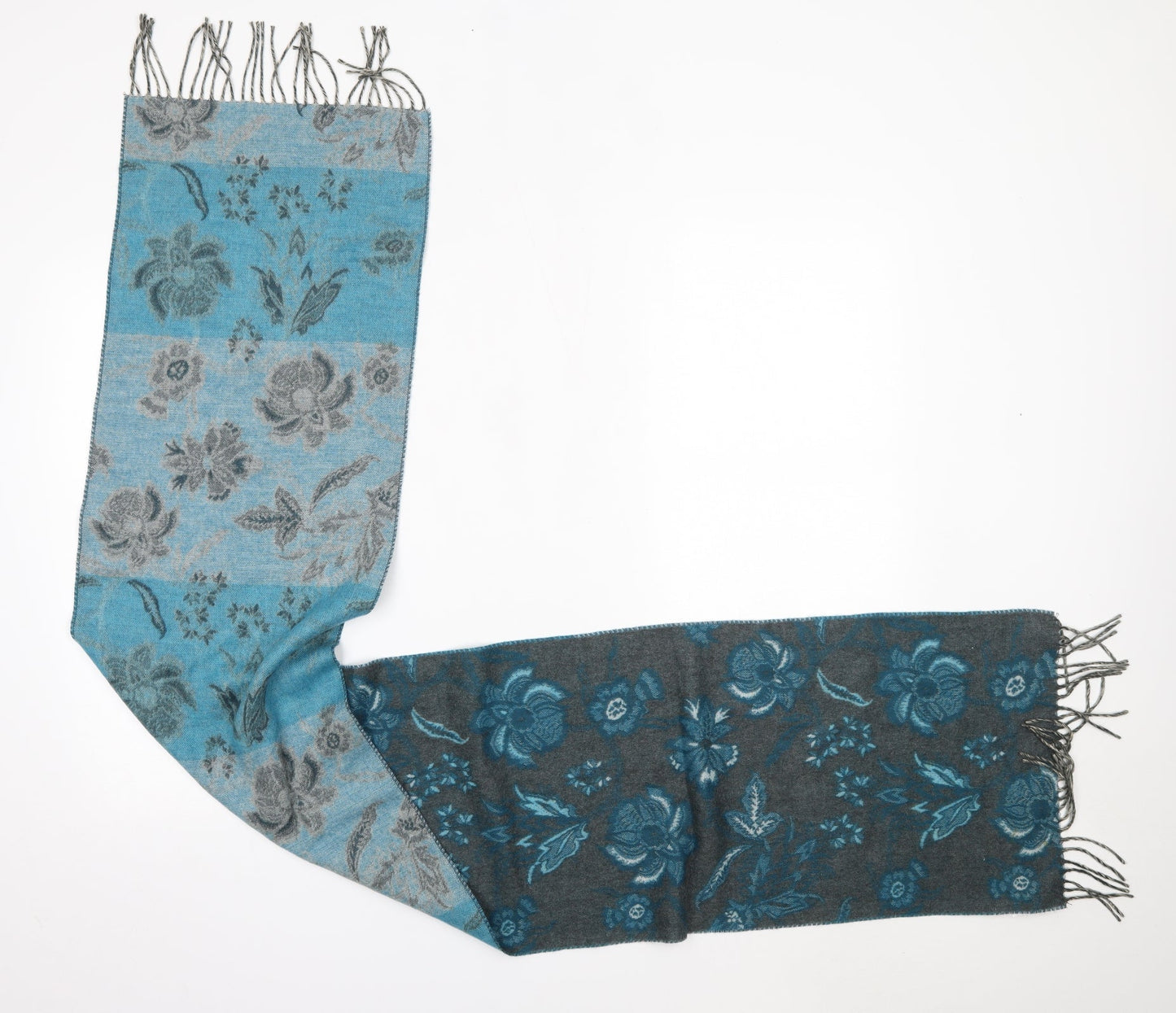 Merona Womens Blue Floral Acrylic Scarf