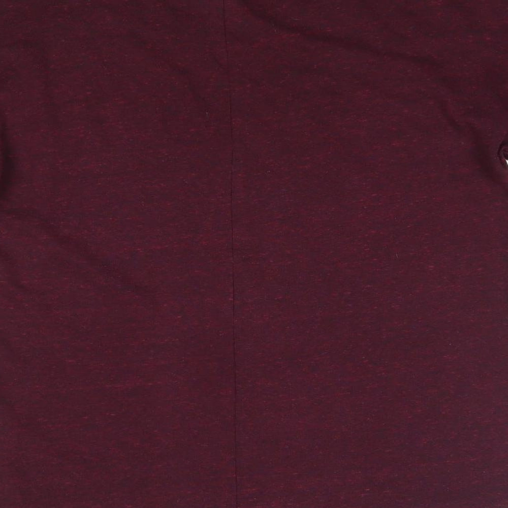 H&M Womens Purple Polyester Basic Blouse Size XS Round Neck