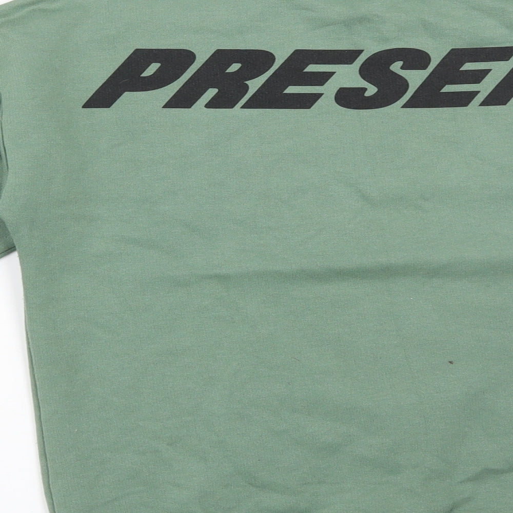 George Girls Green Polyester Pullover Sweatshirt Size S - CAUGHT IN THE MOMENT LIVING IN THE PRESENT