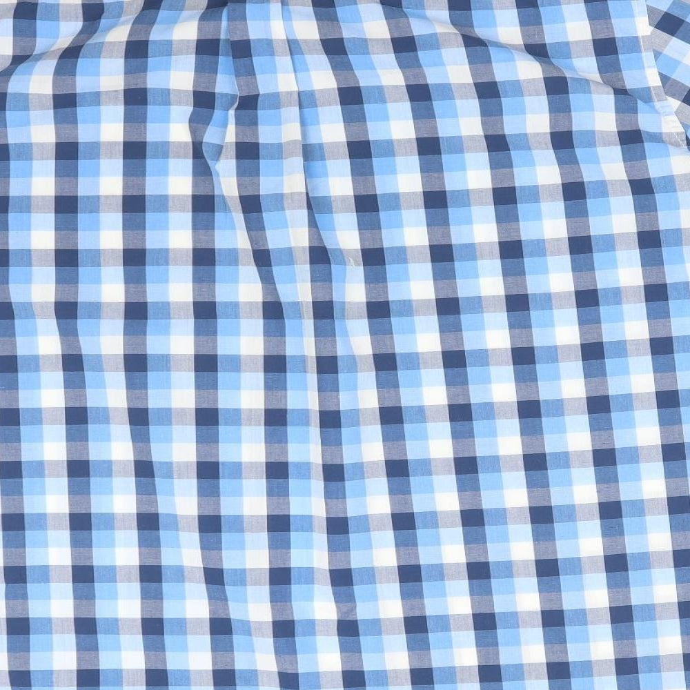 JACK VALLEY Mens Multicoloured Check Polyester Button-Up Size XL Collared