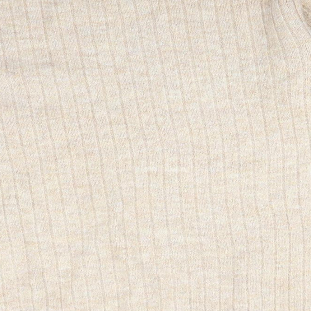 George Womens Beige Striped Acrylic Pullover Sweatshirt Size S