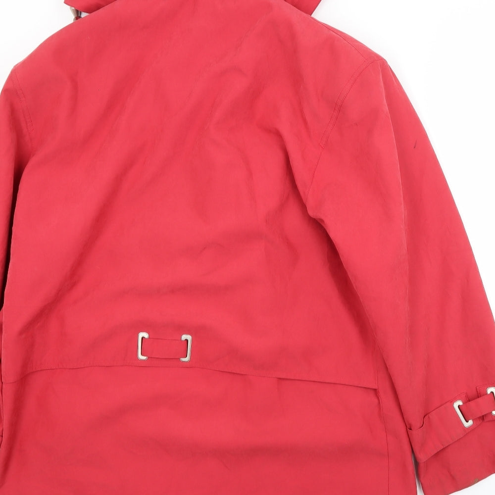 Preworn Womens Red Rain Coat Coat Size S