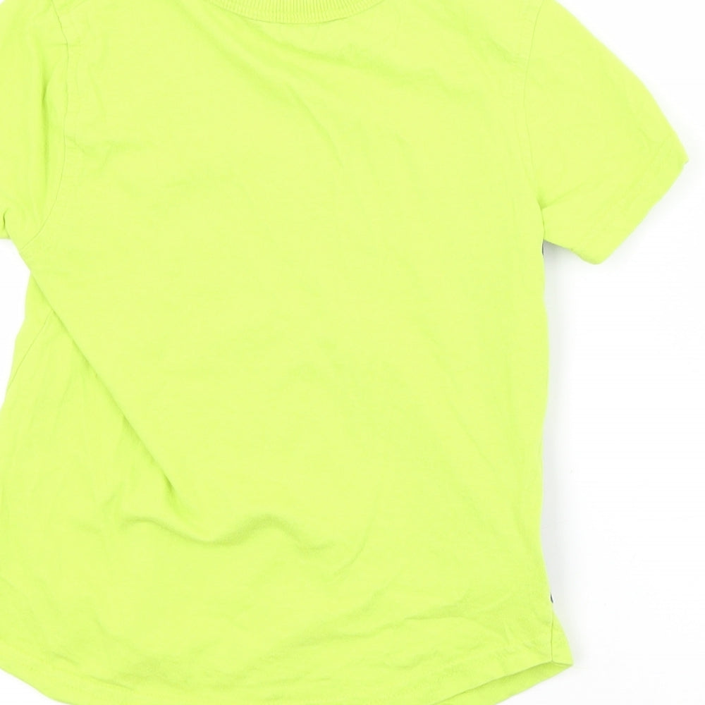 George Boys Green Cotton Basic T-Shirt Size 3-4 Years Crew Neck
