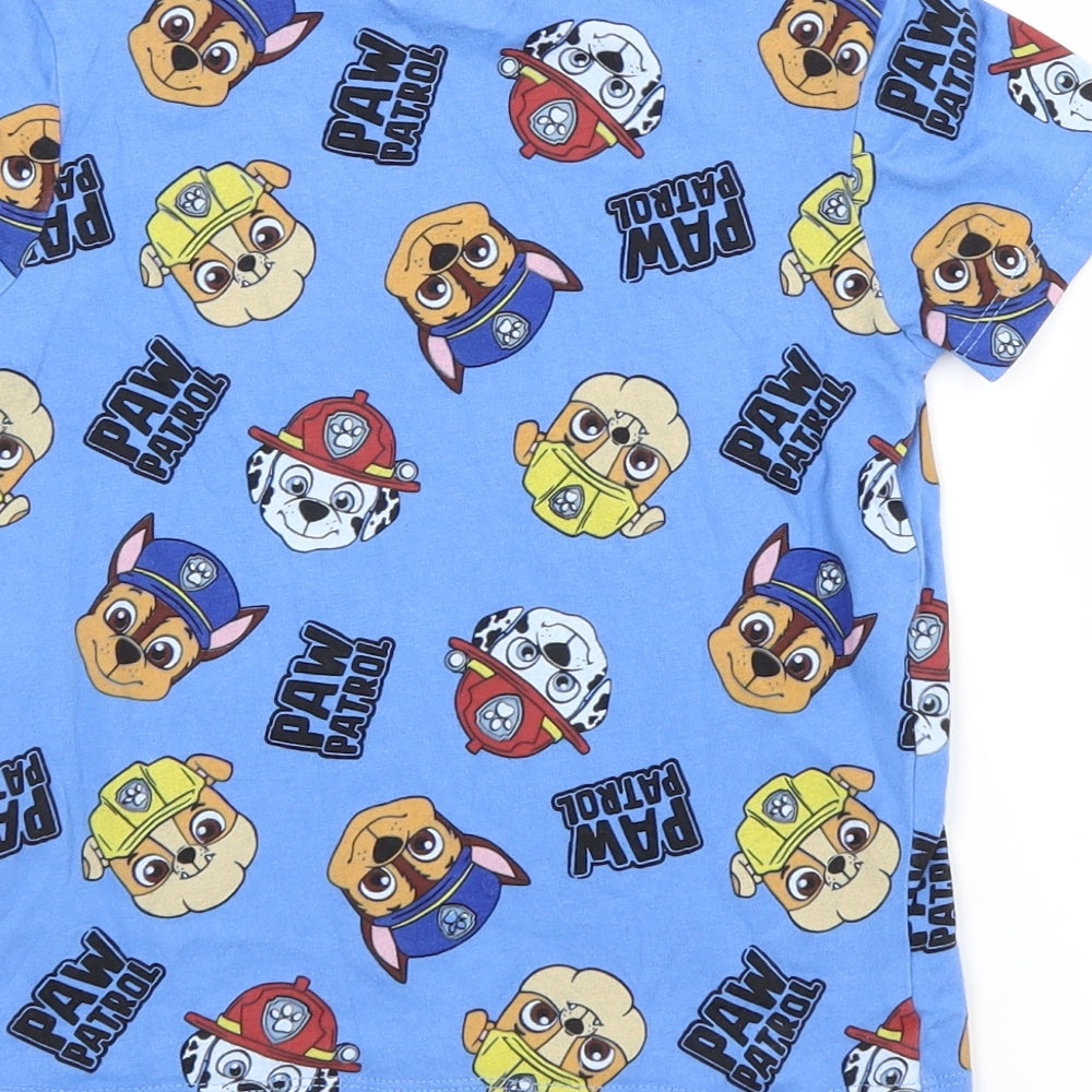 Preworn Boys Blue Animal Print Basic T-Shirt Crew Neck - PAW PATROL