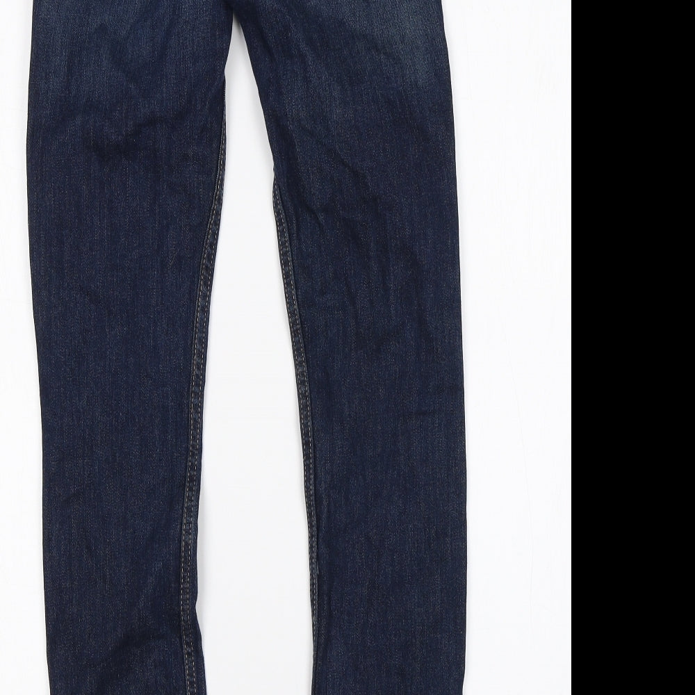 H&M Womens Blue Cotton Skinny Jeans Size 26 in L30 in Regular