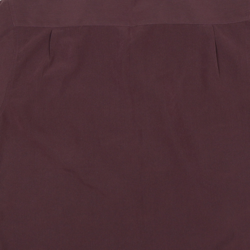 Matalan Mens Purple Polyester Button-Up Size M Collared
