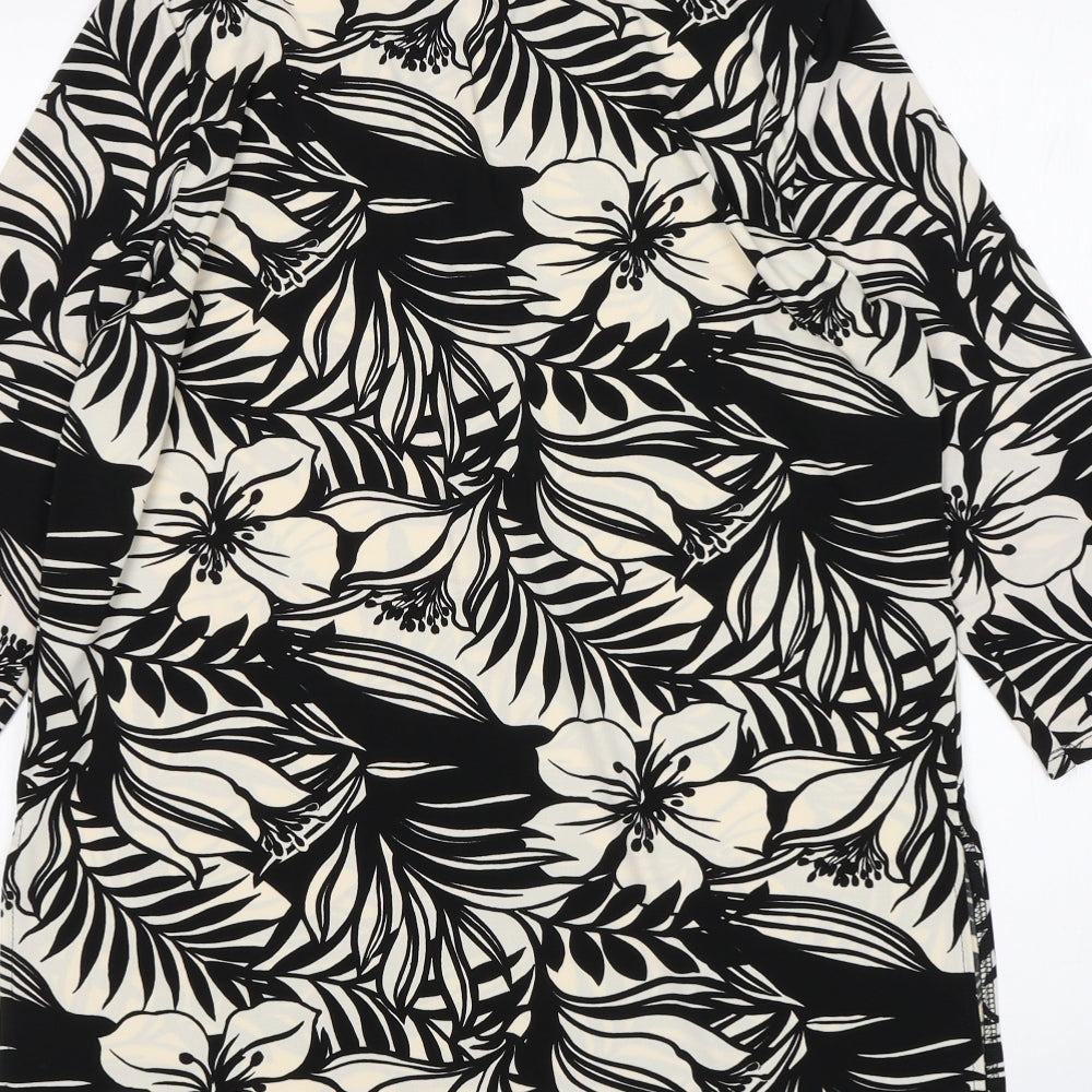 Wallis Womens Multicoloured Floral Polyester Basic Blouse Size M V-Neck