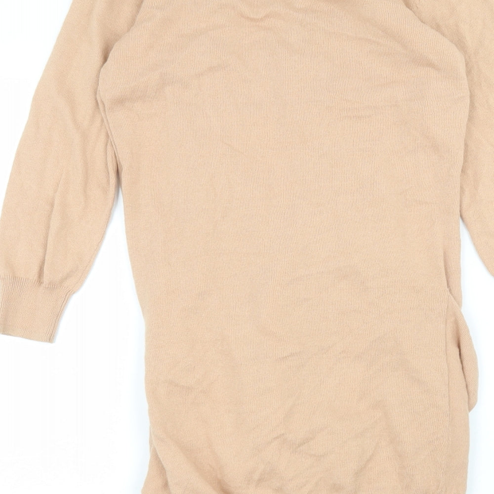 NEXT Womens Pink V-Neck Cotton Cardigan Jumper Size 6
