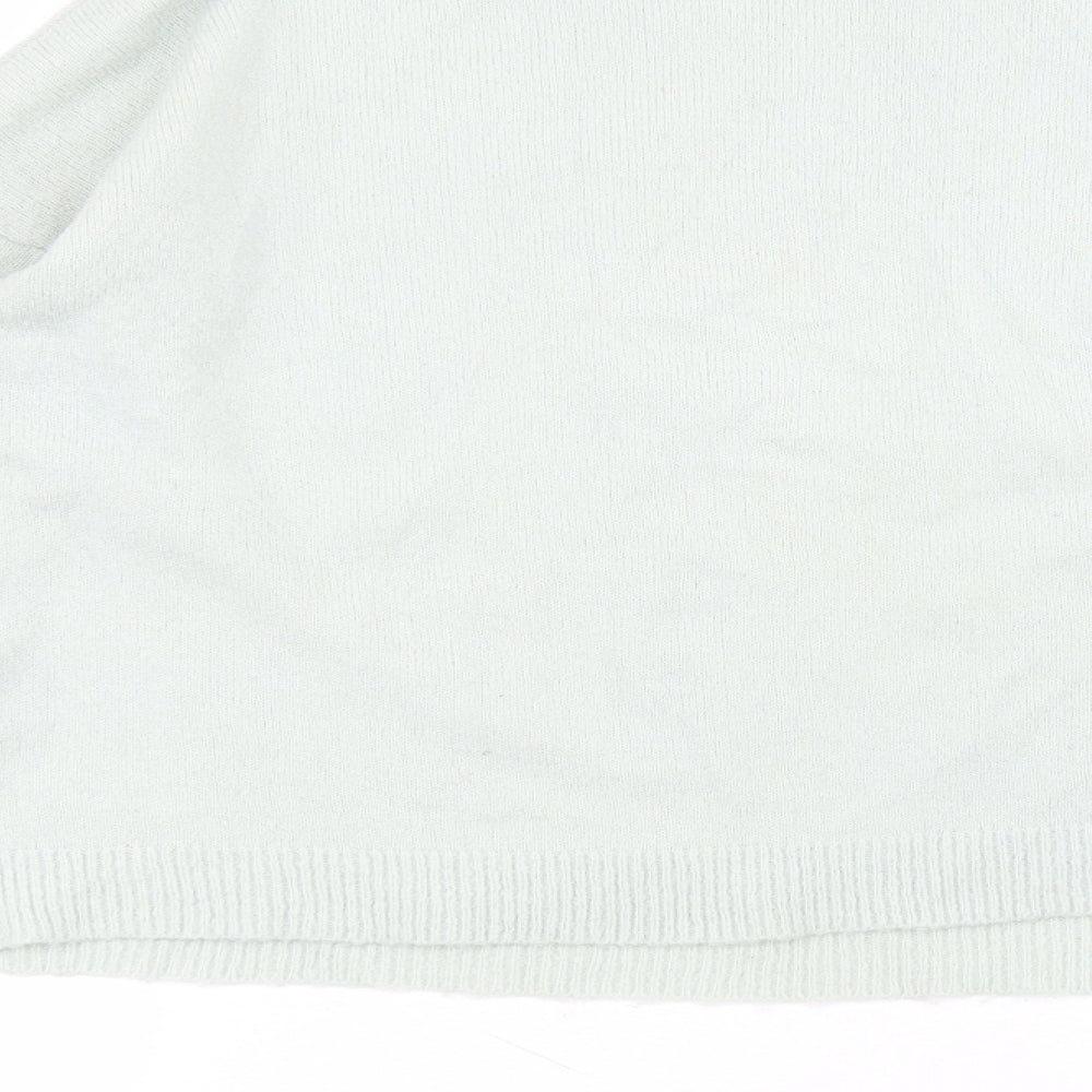 New Look Womens Green Round Neck Acrylic Pullover Jumper Size 12