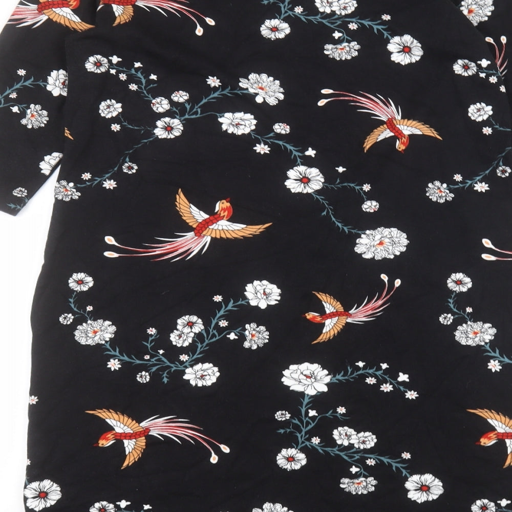 ESMARA Womens Black Viscose A-Line Size M Round Neck