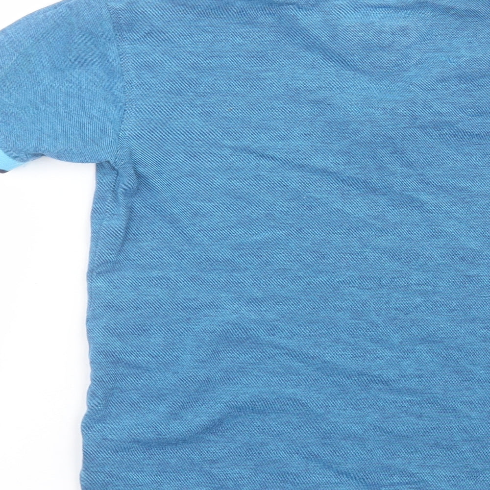 Blue Zoo Girls Blue Cotton Basic Polo Size 8-9 Years Collared