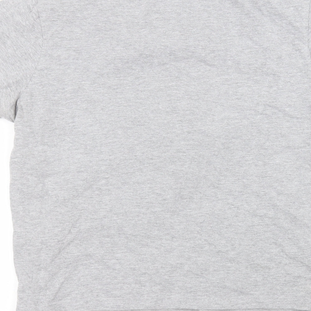 Love To Dream Womens Grey Cotton Basic T-Shirt Size 12 Round Neck