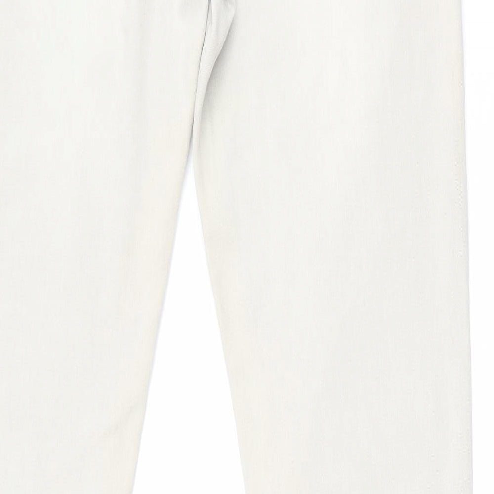 Lexxury Womens Beige Cotton Skinny Jeans Size S L33 in Regular Zip