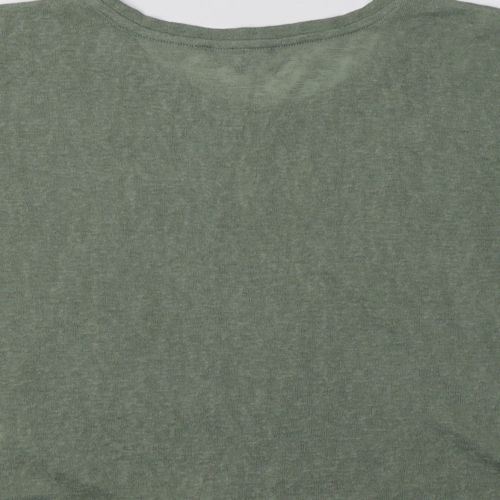Peacocs Womens Green Polyester Basic Blouse Size 10 Boat Neck - C'est La Vie