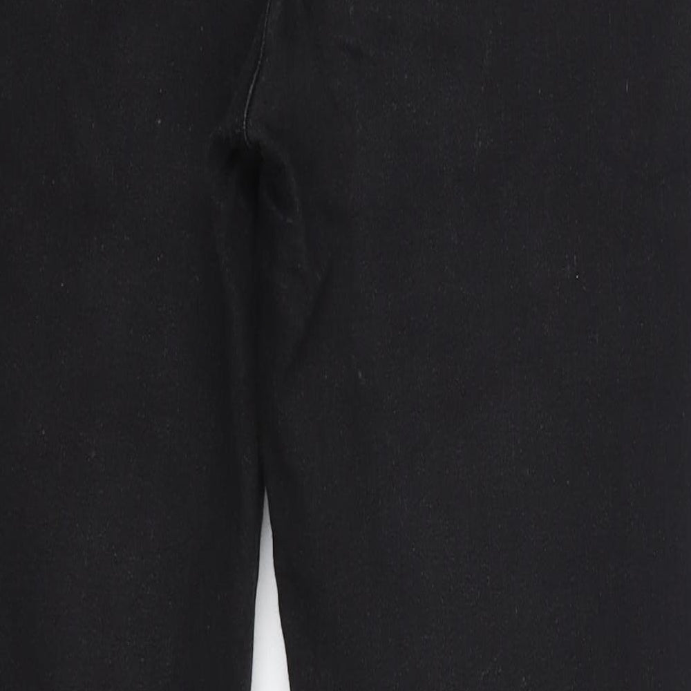 Peacocks Womens Black Cotton Skinny Jeans Size 12 L28 in Regular