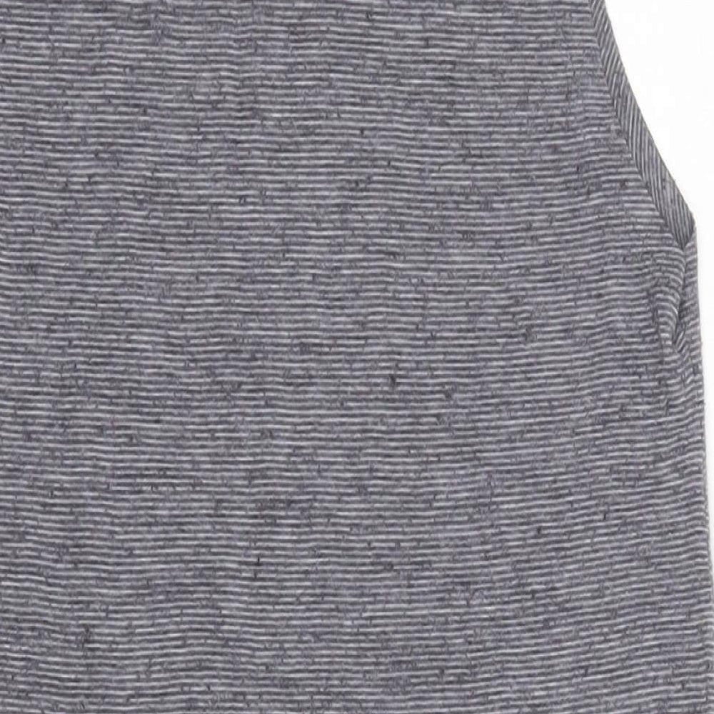 New Look Womens Grey Polyester Basic Tank Size 8 Round Neck