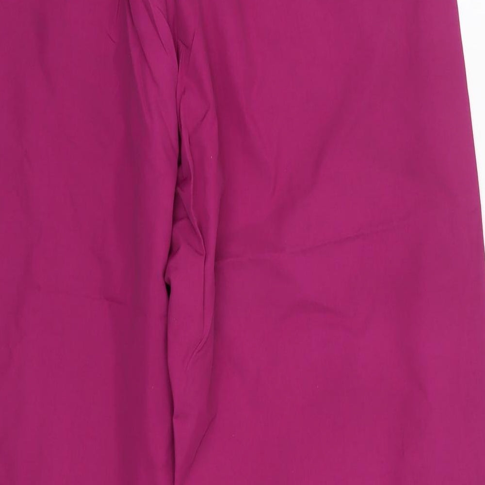 Ballinger Womens Pink Polyester Trousers Size 10 L27 in Regular