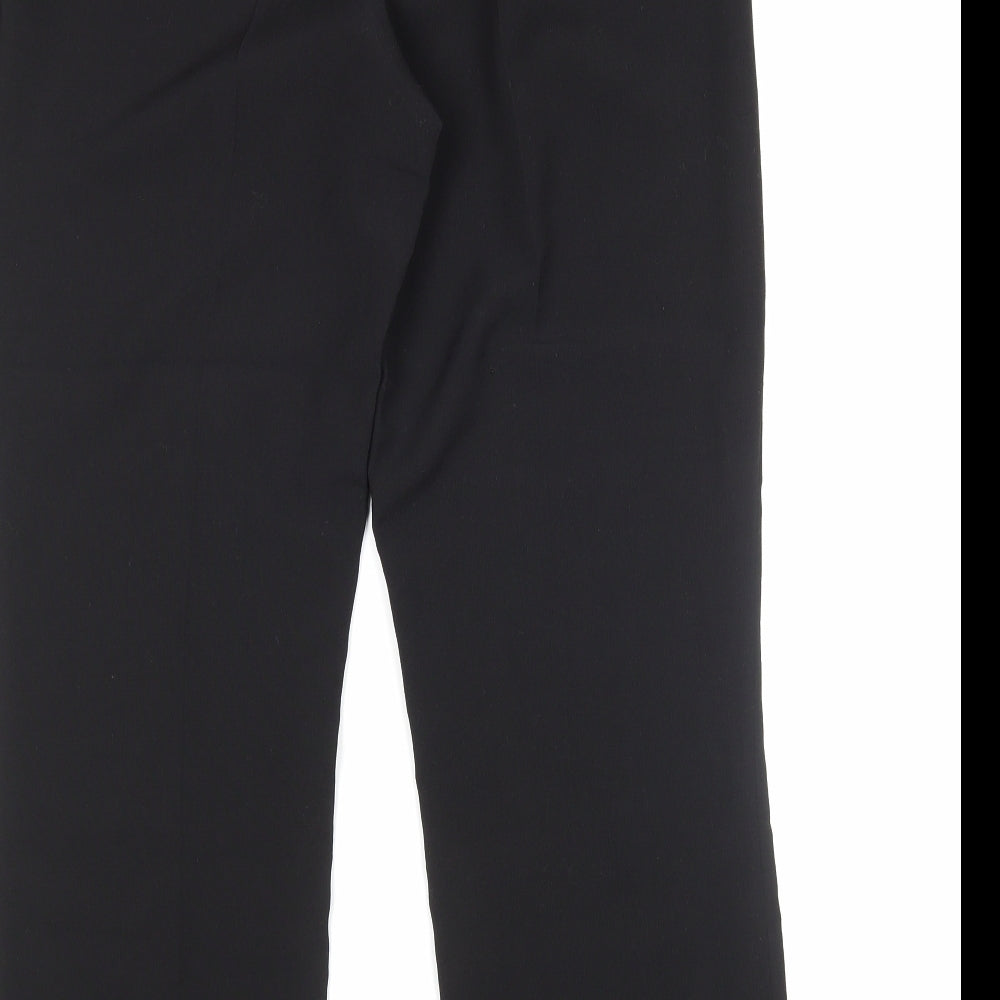 Debenhams Womens Black Polyester Trousers Size 12 L29 in Regular