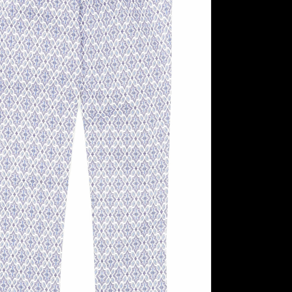 Dorothy Perkins Womens Multicoloured Argyle/Diamond Viscose Trousers Size 10 L27 in Regular