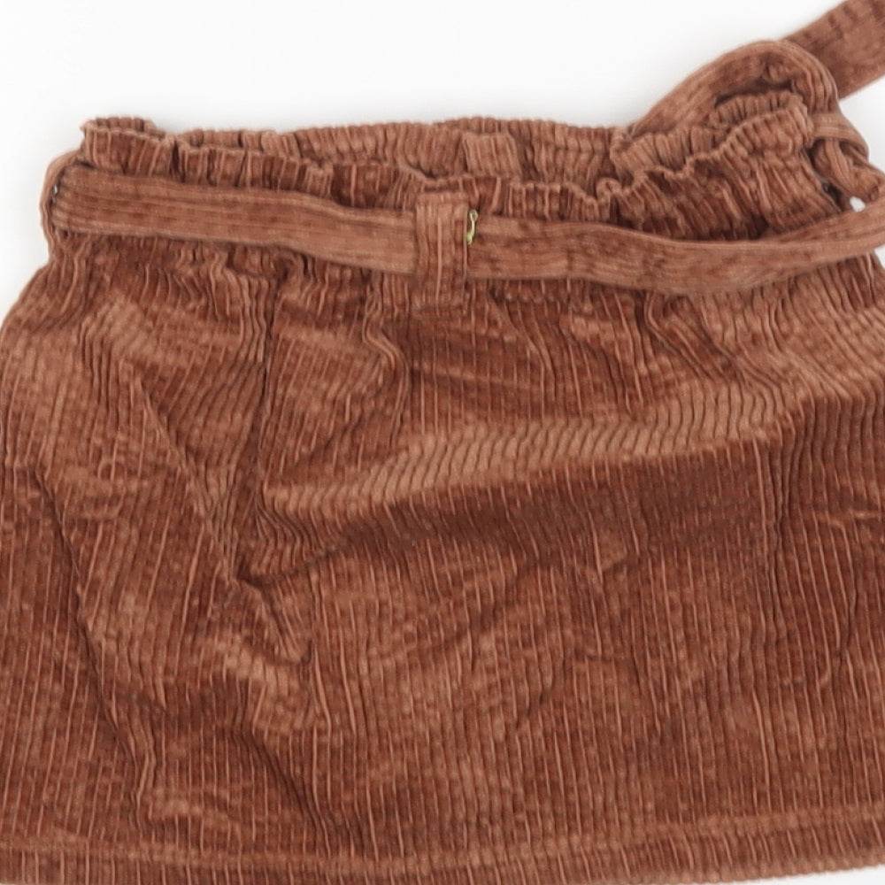 NEXT Girls Brown Cotton A-Line Skirt Size 5 Years Regular