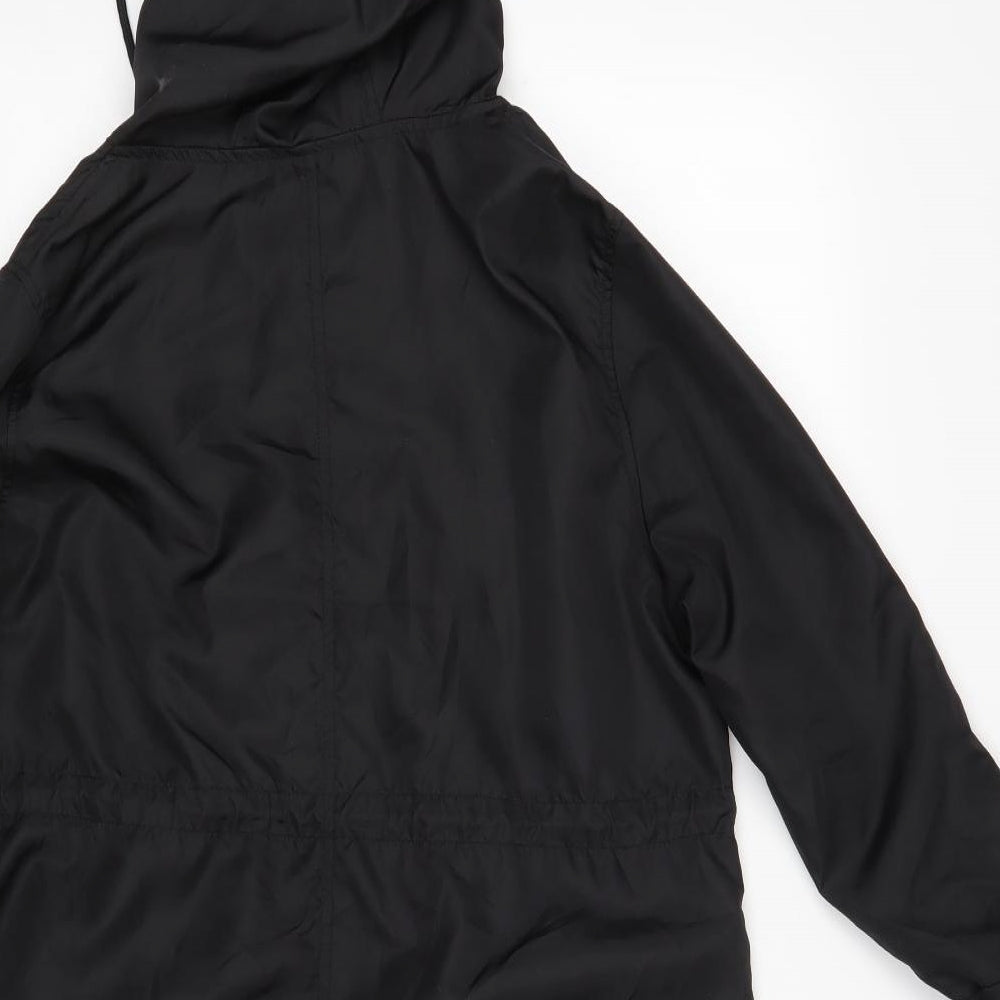 Denim CO Womens Black Parka Coat Size S