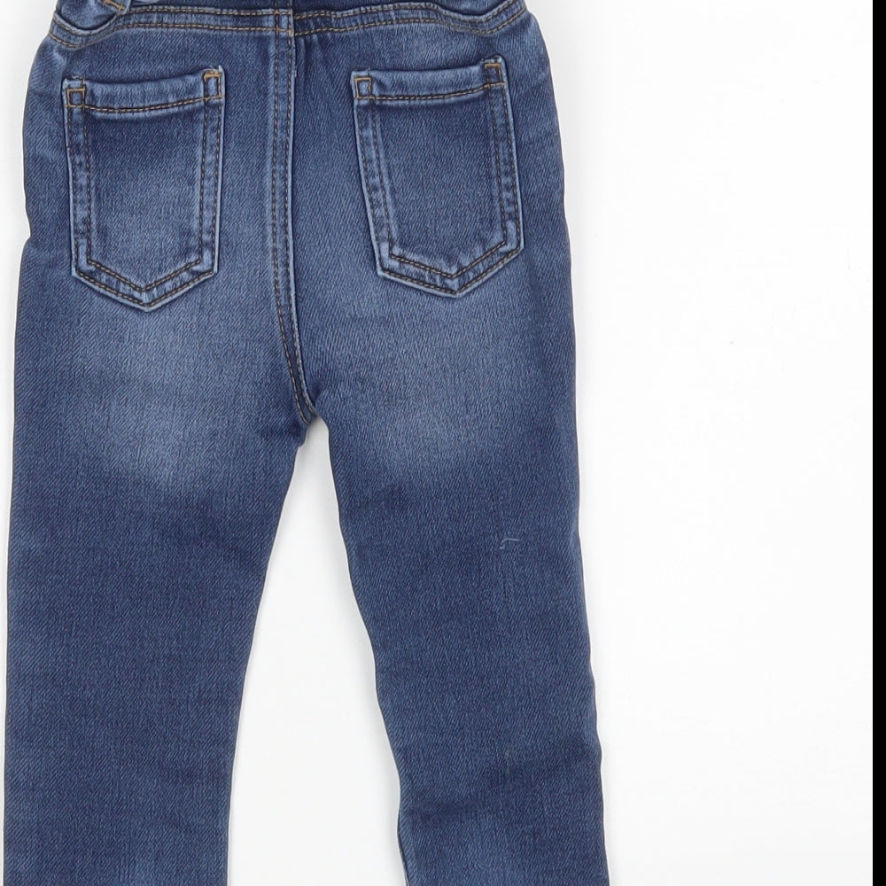 George Boys Blue Cotton Capri Jeans Size 9-12 Months