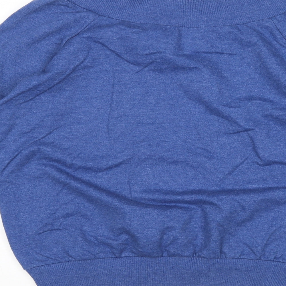Peacocks Womens Blue Polyester Pullover Sweatshirt Size 12