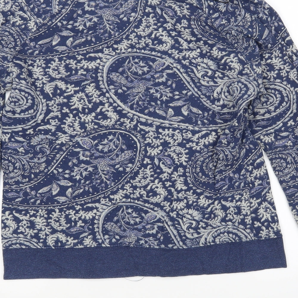 H^M Womens Multicoloured Paisley Cotton Pullover Sweatshirt Size M