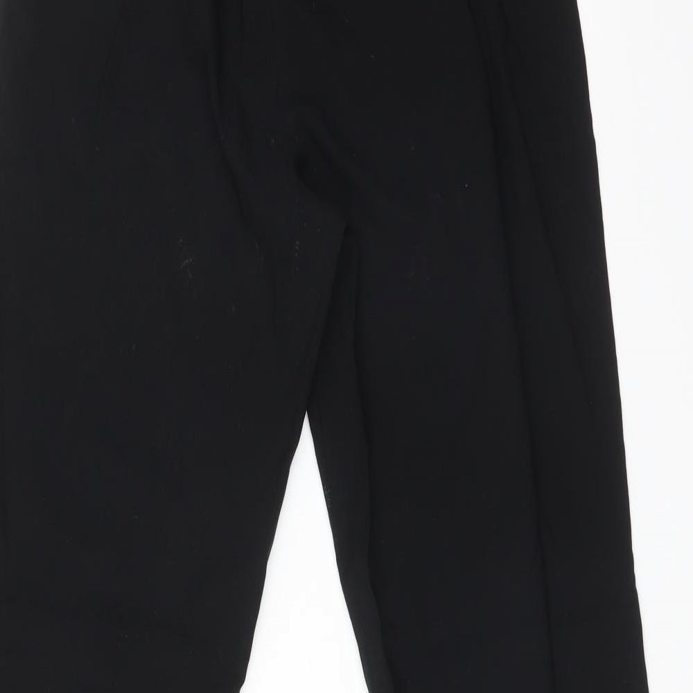 Marks & Spencer Womens Black Viscose Trousers Size 14 L26 in Regular