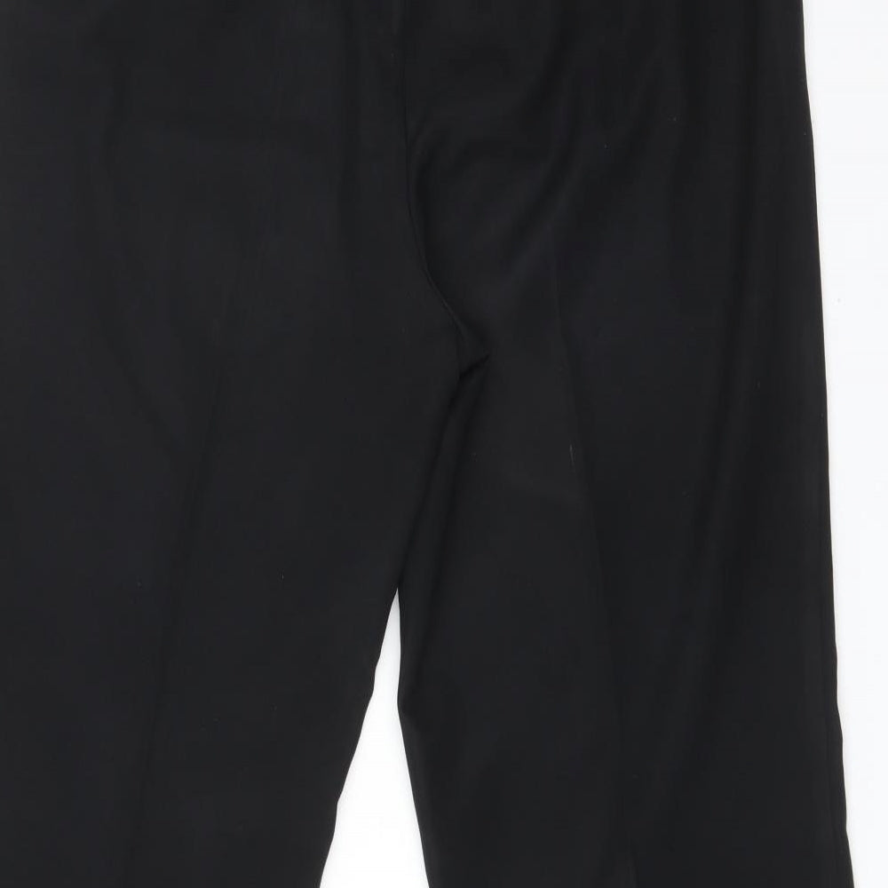 Marks & Spencer Womens Black Polyester Dress Pants Trousers Size 14 L26 in Regular