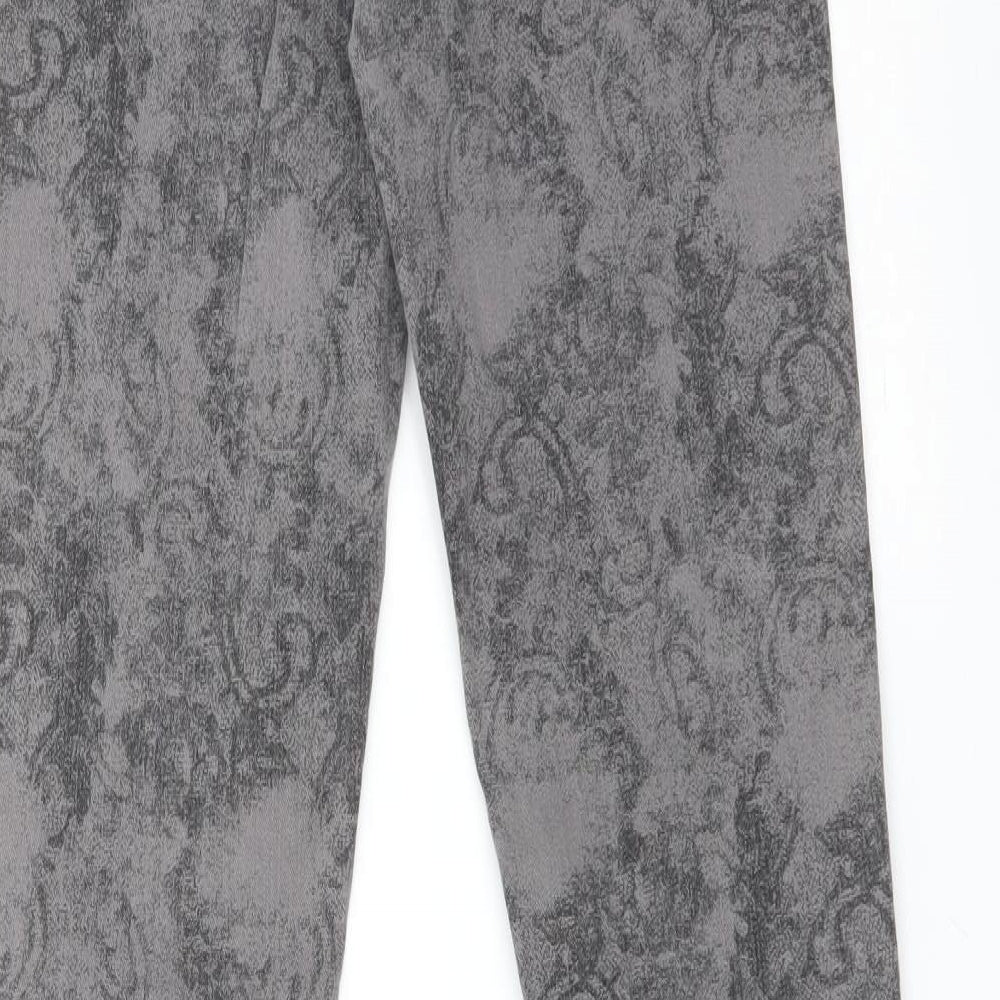 Falmer Heritage Womens Grey Paisley Cotton Skinny Jeans Size 8 L30 in Regular