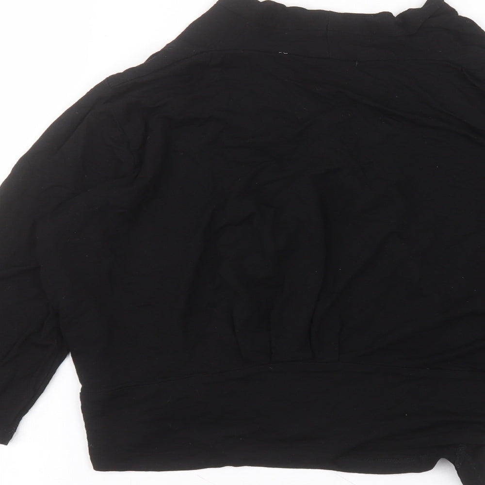 Debinhams Womens Black V-Neck Viscose Cardigan Jumper Size 16