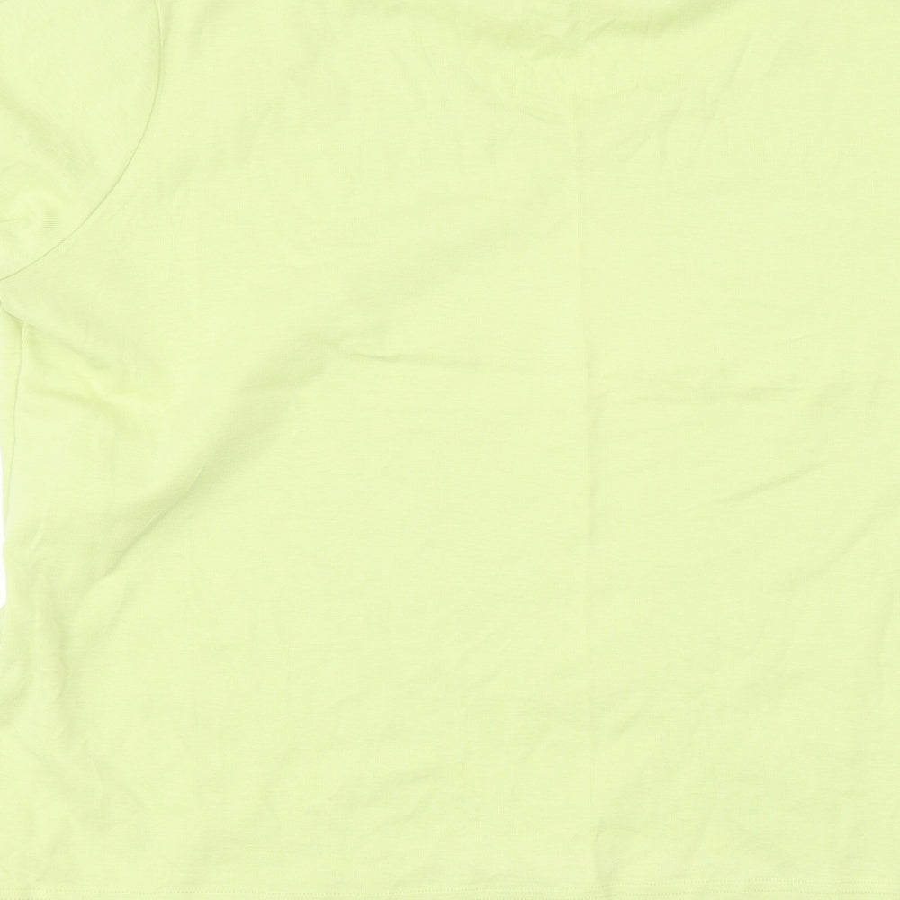 Bonmarché Mens Green Cotton T-Shirt Size L Round Neck