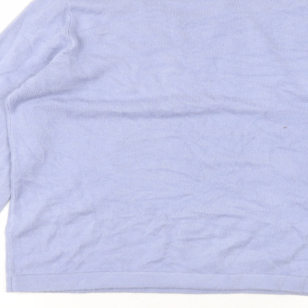 originals Womens Blue Round Neck Acrylic Pullover Jumper Size 14