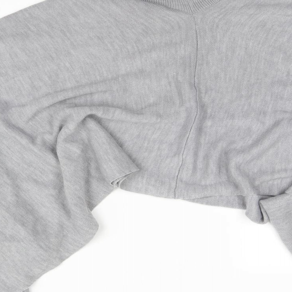 Preworn Womens Grey Overcoat Poncho One Size