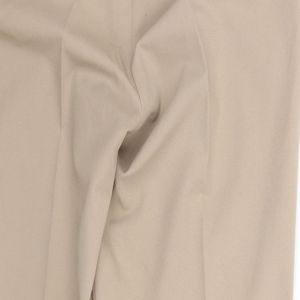 Dorothy Perkins Womens Beige Polyester Trousers Size 16 L27 in Regular