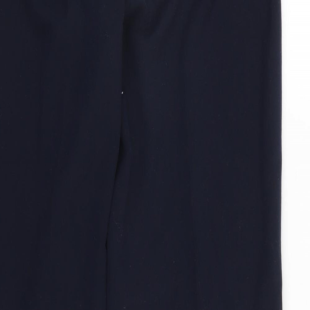 Marks and Spencer Womens Blue Polyester Trousers Size 8 L30 in Regular