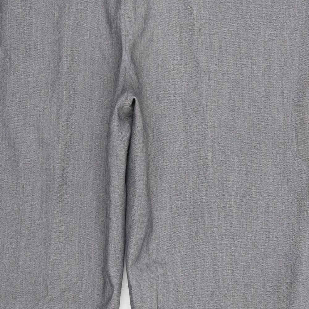 Matalan Womens Grey Polyester Dress Pants Trousers Size 14 L36 in Regular