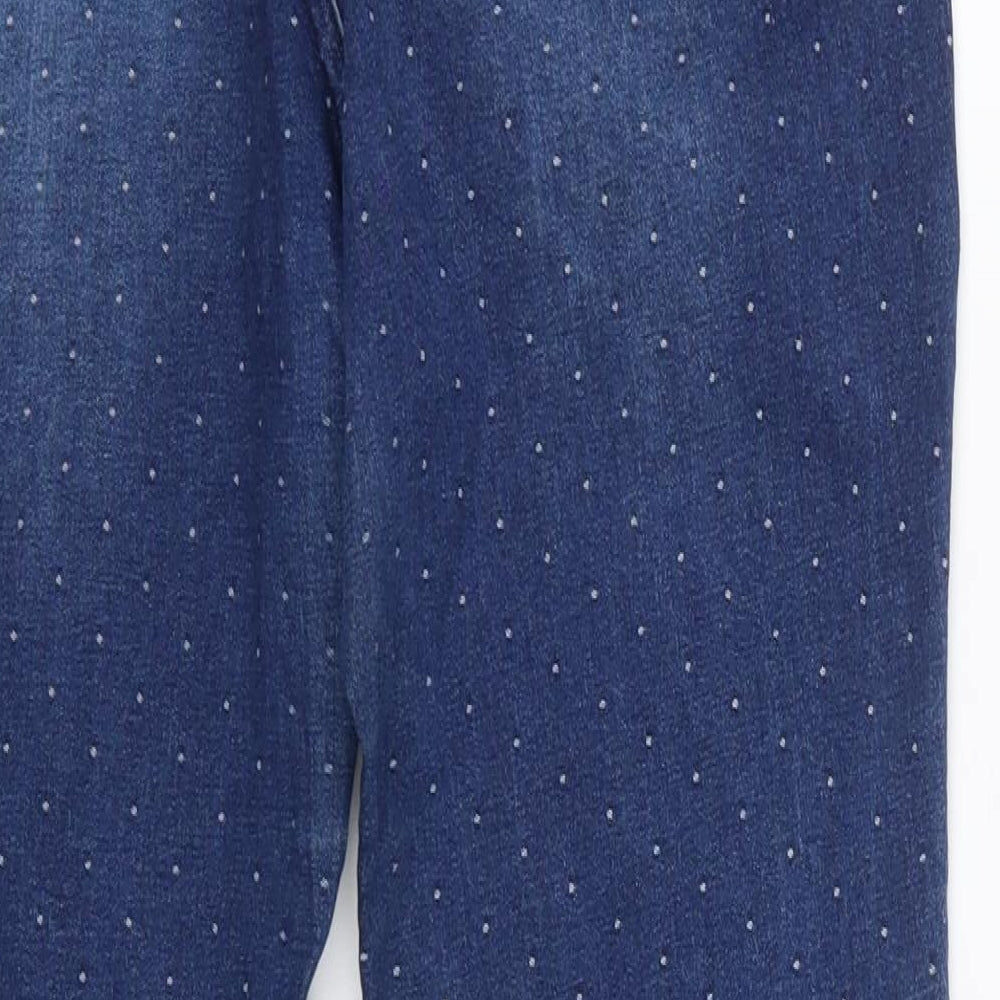 Nutmeg Womens Blue Cotton Skinny Jeans Size 12 L27 in Regular