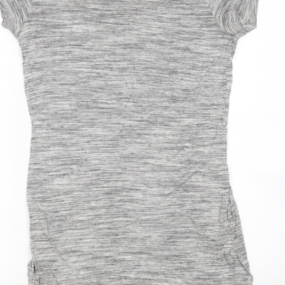Atmosphere Womens Grey Viscose Basic T-Shirt Size 8 Round Neck