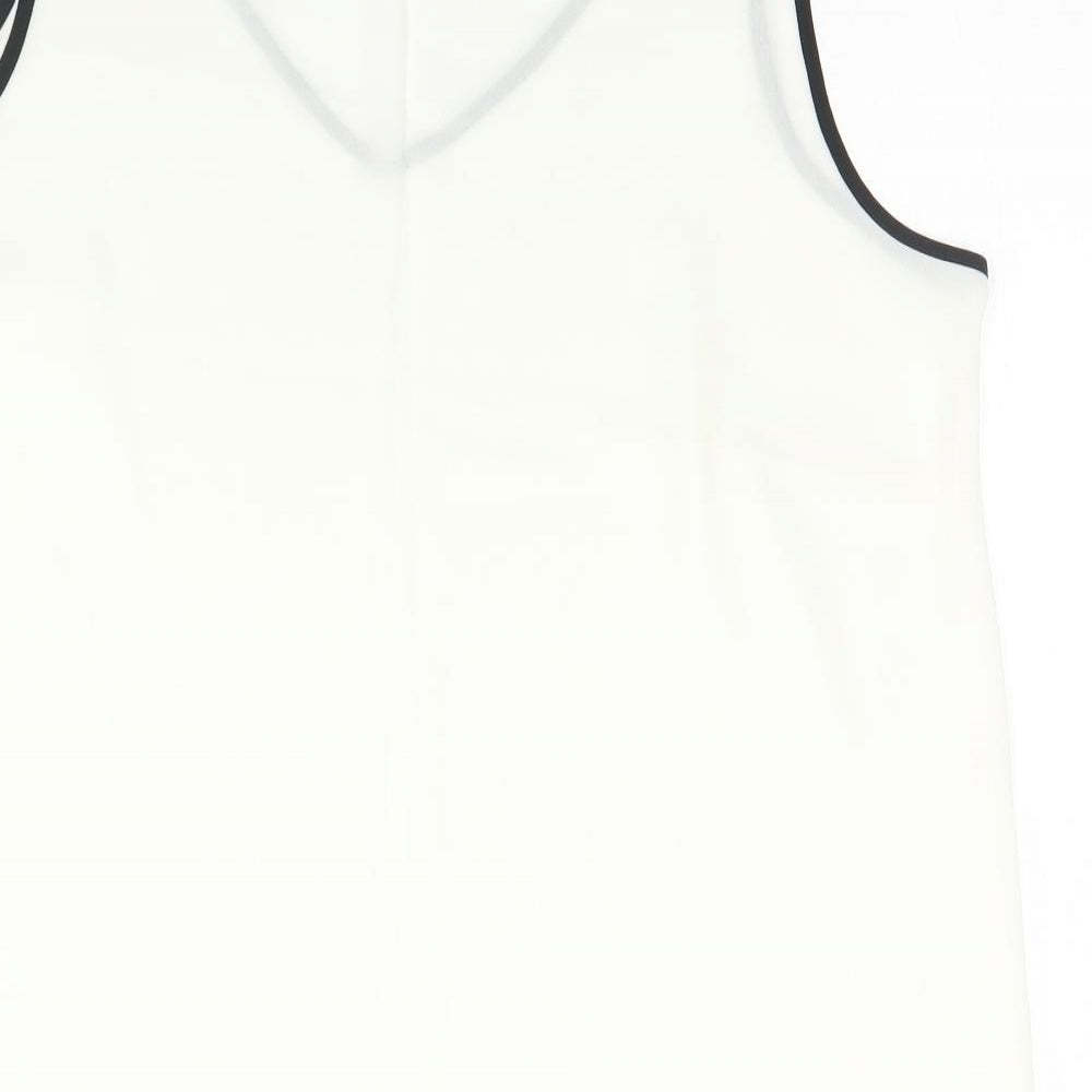 Marks and Spencer Womens Ivory Polyester Basic Tank Size 18 Round Neck