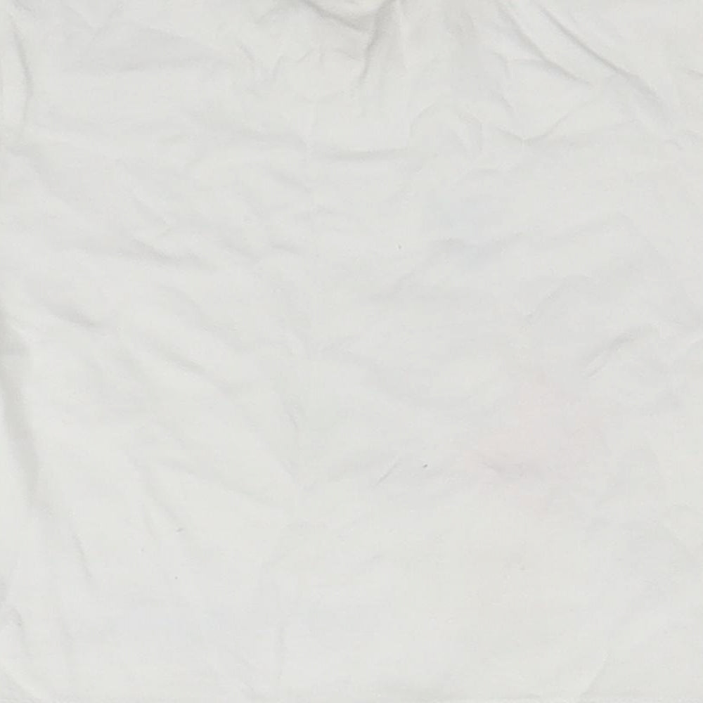 Tiny Ted Baby White Cotton Basic T-Shirt Size 6-9 Months Round Neck - Little Monkey