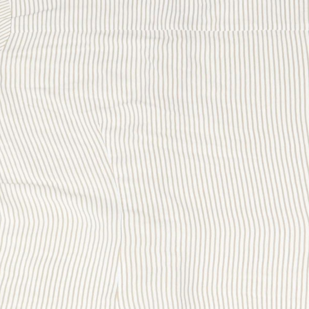 Atmosphere Womens Green Striped Viscose Basic Button-Up Size 20 Collared
