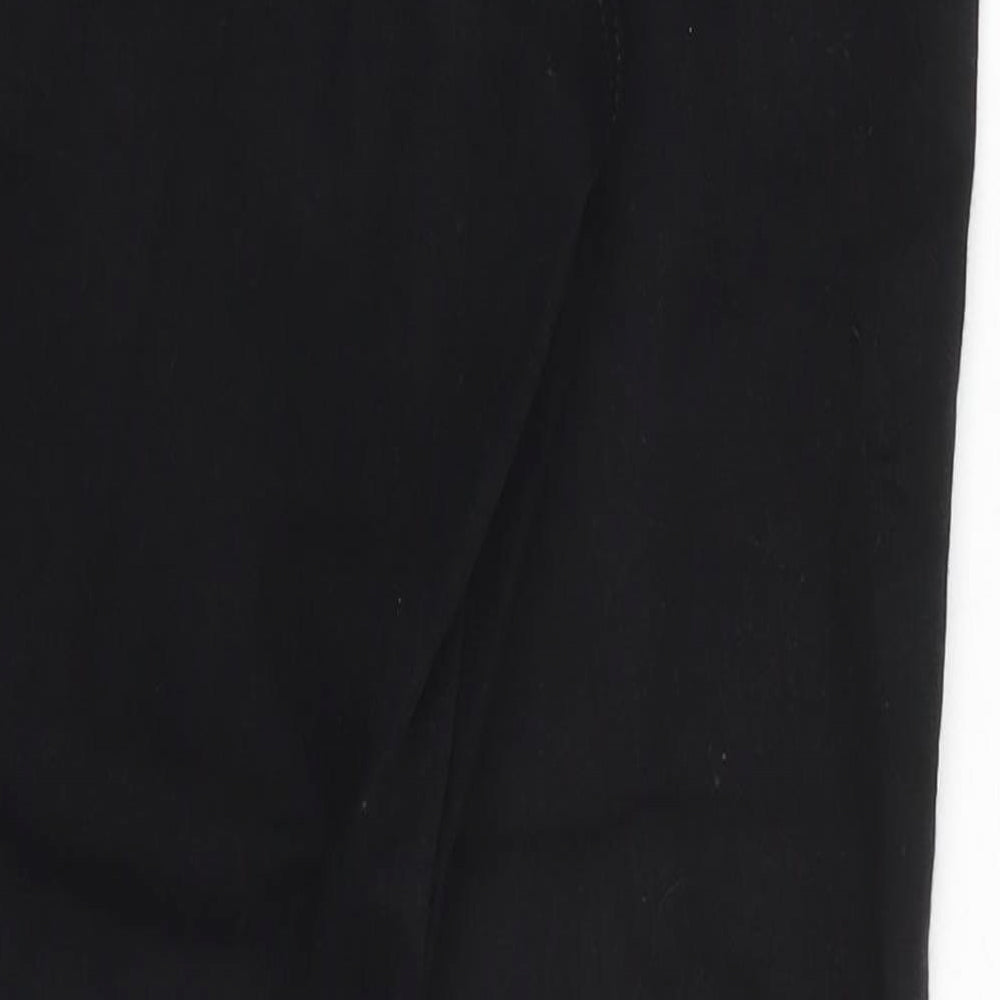 Topshop Womens Black Cotton Straight Jeans Size 28 in L24 in Regular