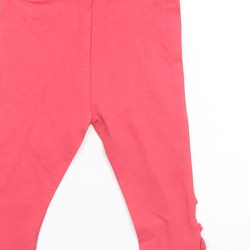 Mini Club Baby Pink Cotton Jogger Trousers Size 3-6 Months