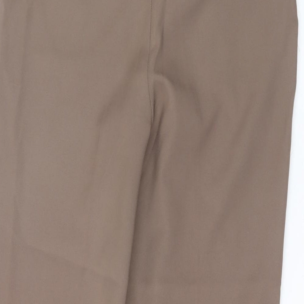 Preworn Womens Brown Polyester Trousers Size 38 in L25 in Regular