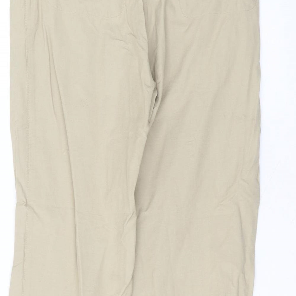Preworn Womens Beige Viscose Straight Jeans Size 8 L28 in Regular