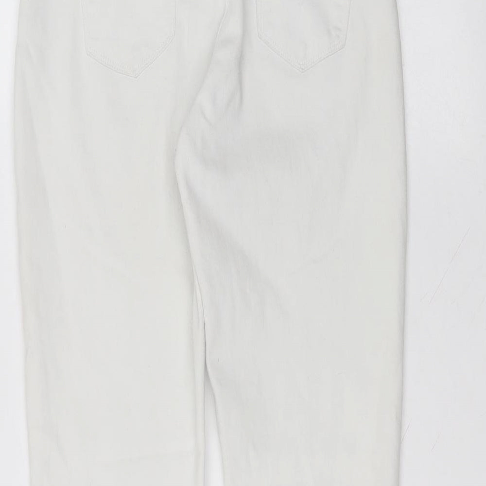 jeans Womens White Cotton Skinny Jeans Size 10 L27 in Regular