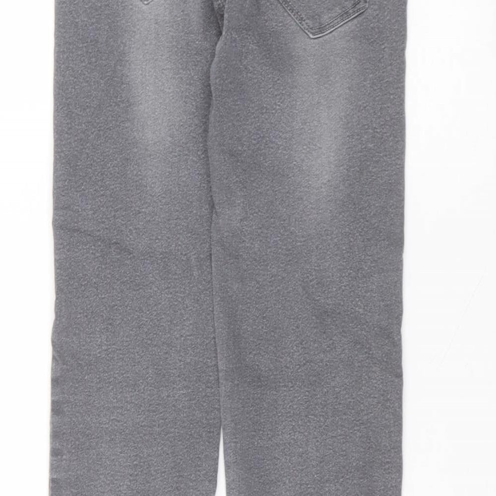 Peacocks Womens Grey Cotton Skinny Jeans Size 8 L26 in Regular