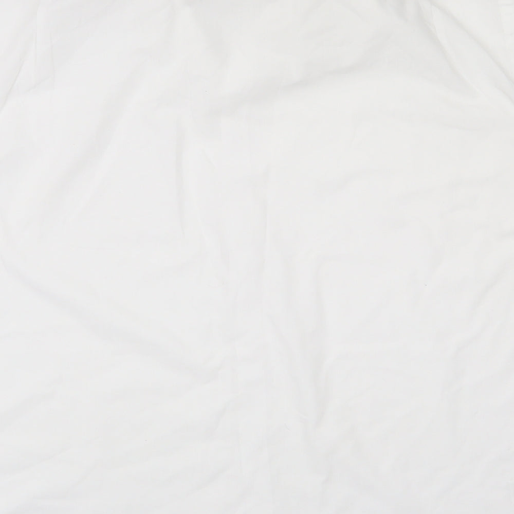 Marks & Spencer Womens White Polyester Basic Button-Up Size 16 Collared